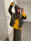 YANYAN KNITS Fall/Winter 2025: Daisy Work Jacket / V-Neck Vest / DAISY Maxi Skirt YYK-YYW25-2051-LV (Jacket)